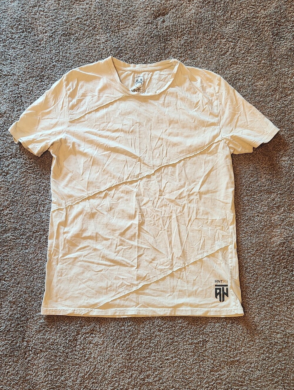 Ron Tomson White Short Sleeve Crewneck T-Shirt